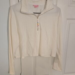 Stoney Clover Lane Cream Quarter-Zip Sweatshirt